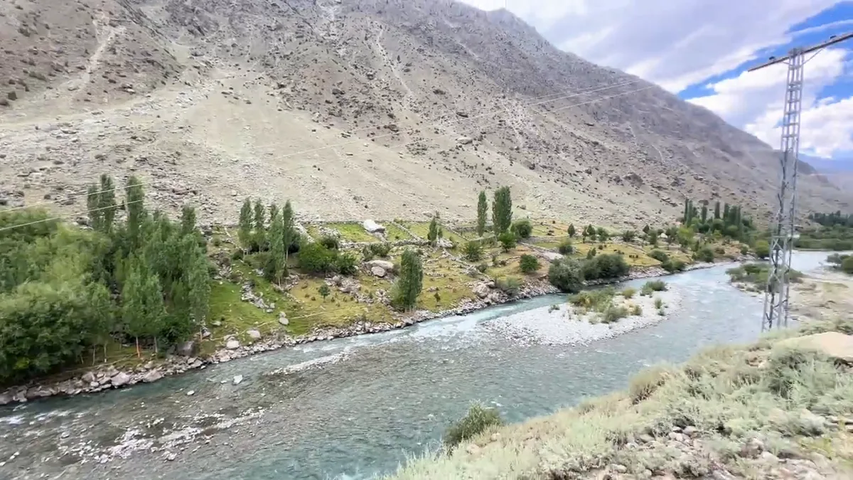 The river keeps us company