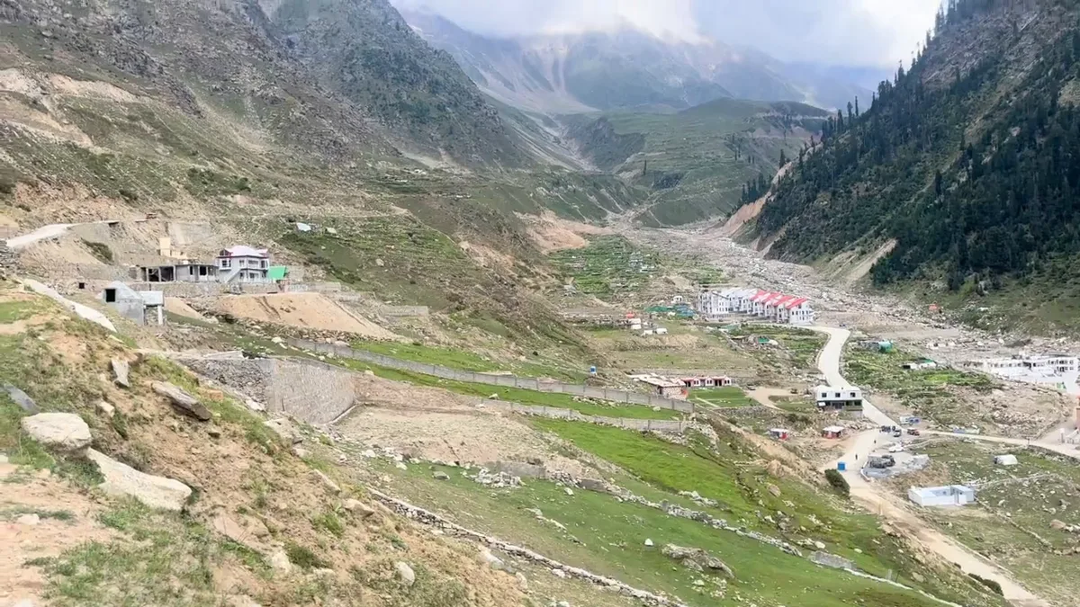 The valley opens