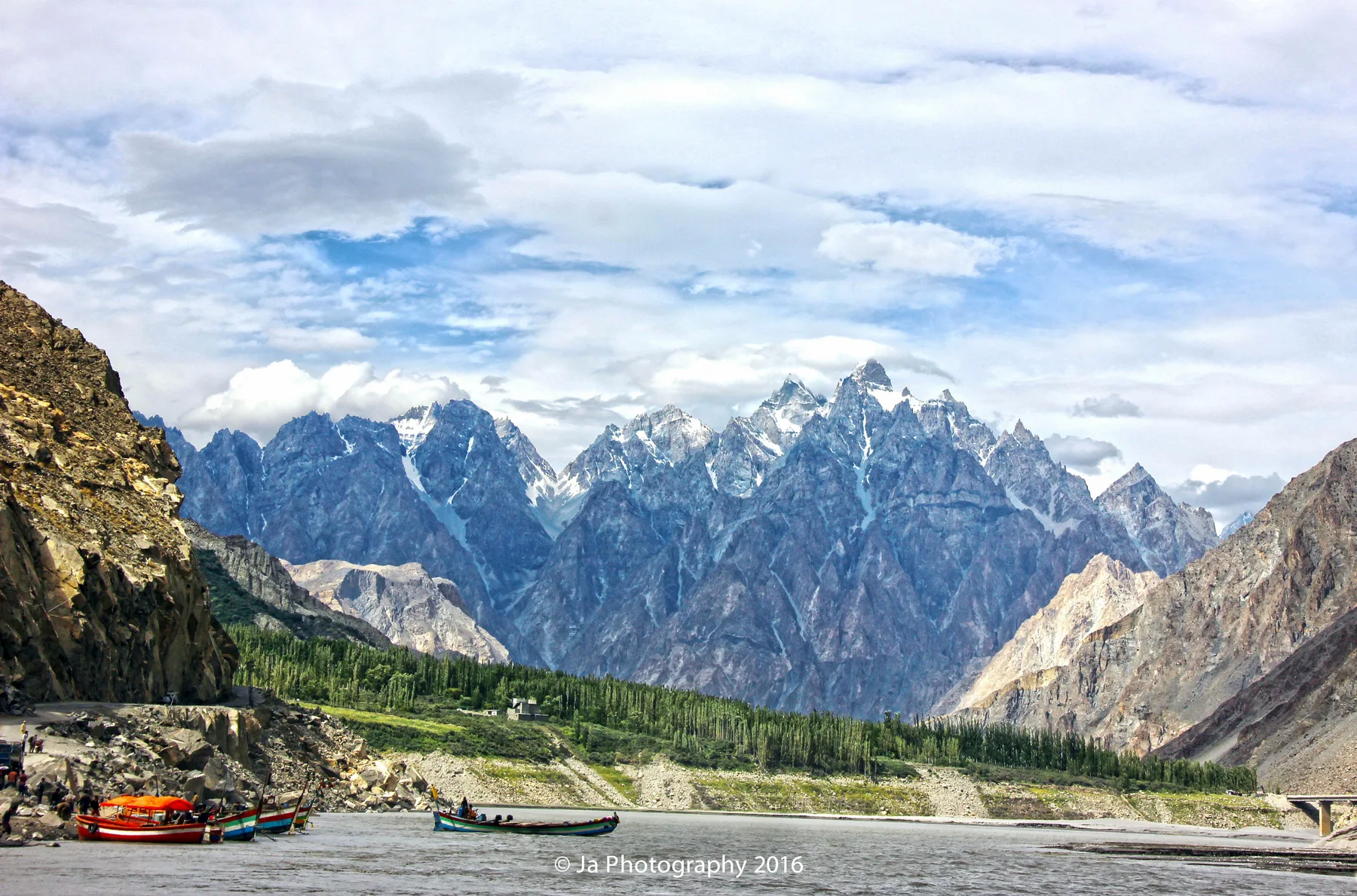 The jagged Passu Cones above the Hunza valley, Pakistan